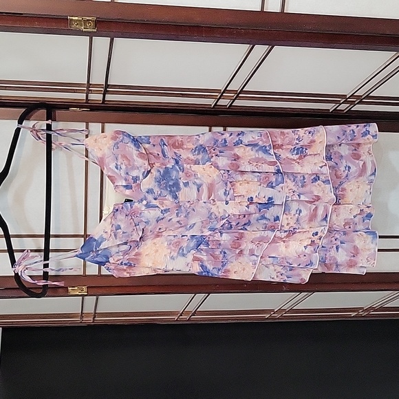 Tie-dye Layered Mini Dress, size Large - Picture 2 of 4